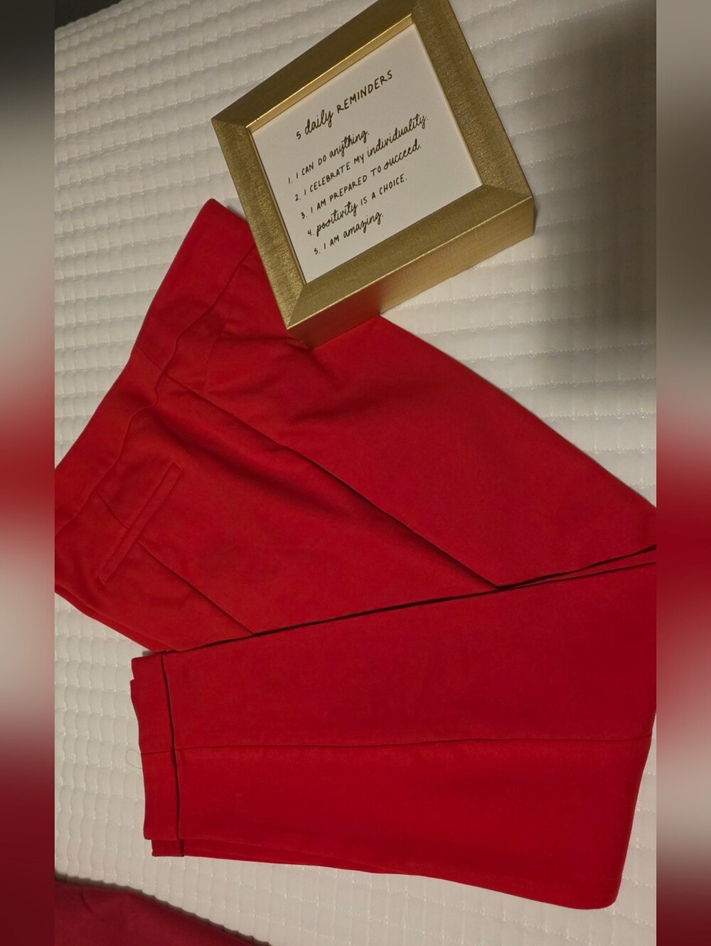 Loft Red/Berry Tailored Women's Capri